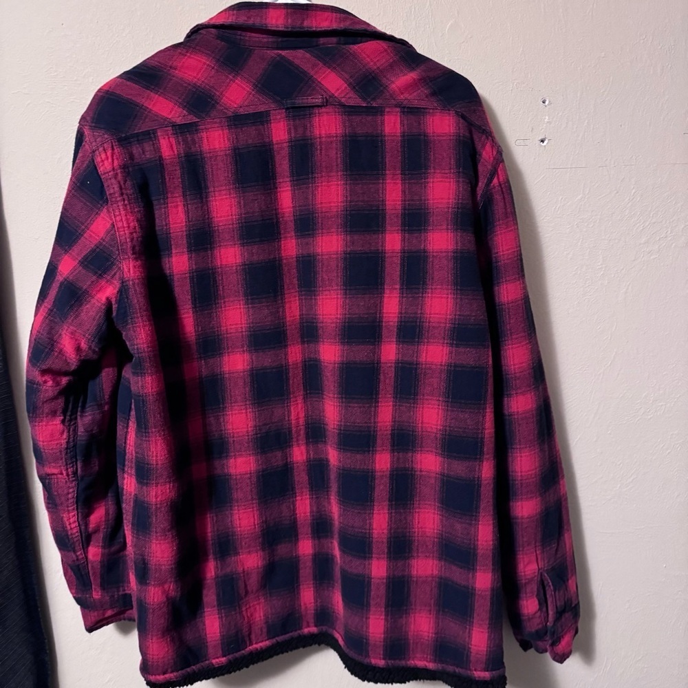 Levi’s buffalo plaid shacket sherpa lined flannel shirt - Picture 8 of 8